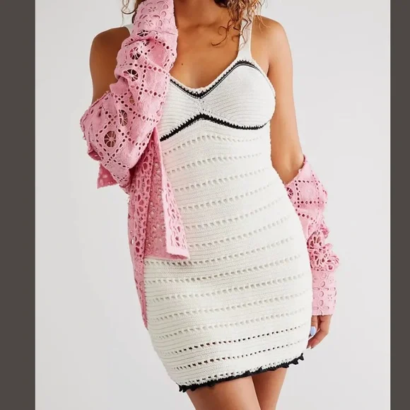 NWOT Free People Devvy Knit Mini Dress Z540-2